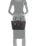 Prairie Leather Satchel Bag, Black