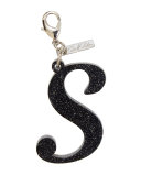 Alphabet S Bag Charm, Starlight Silver