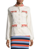 Dayton Embroidered Jacket, New Ivory