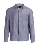 Beach Tonal-Stripe Sport Shirt, Navy