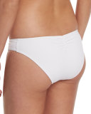 Sweet & Chic Monique Ruched Swim Bottom, White