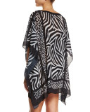 Overland Animal-Print Georgette Coverup Tunic
