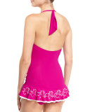 Enchantment Halter Swimdress, Magenta