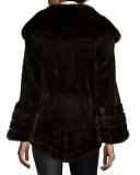 Sheared Mink Fur Jacket, Brown