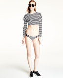 Cannes Striped Cropped Rashguard