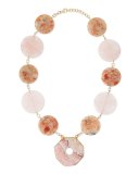 Multi-Stone Statement Necklace, Pink