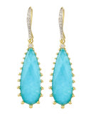 Tivoli Teardrop Turquoise & Diamond Earrings
