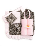 Cheetah Burp Cloth Set, Plain