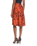 Embellished High-Waist Skirt, Black