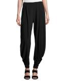 Kersten Draped Harem Pants, Black