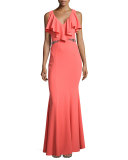 Faviana Belted Mermaid Gown
