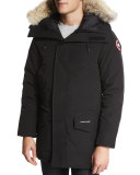 Langford Parka with Fur-Trimmed Hood, Black