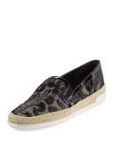 Pamela Embellished Canvas Slip-On Flat