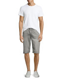 Geno Overactive Slim Cutoff Denim Shorts, Cho Charcoal