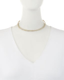 Crystal Spike Choker Necklace, Golden