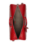 Signature Large Leather Duffel Bag, Red