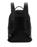 Crocodile-Embossed Leather Backpack, Black