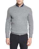 Seamless Yak Crewneck Sweater, Gray