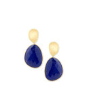 18K Lunaria Lapis Drop Earrings