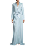 Airy Blooms Long Robe, Light Blue