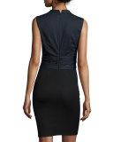 Laken Sleeveless Crossover Dress, Navy Yard