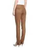 Samantha Skinny Check Pants, Coffee Multi
