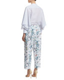 Full-Sleeve Button-Front Shirt, Light Blue