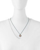 Owl Carnelian Necklace with Diamonds