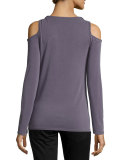 Isabella Cold-Shoulder Top, Lilac