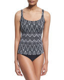 Infinity Printed Tankini Two-Piece Swimsuit Set