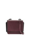 Baxter Mini Leather Crossbody Bag, Red Plum