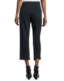 Patti High-Rise Cropped Straight-Leg Jeans with Released Hem, Fallen