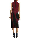 Jude Solid & Printed Car-Wash Skirt, Pomegranate