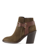 Liana Weatherproof Buckle Ankle Boot, Herb