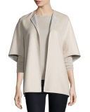 Double-Face Cashmere Cocoon Jacket