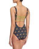 Mokiki Reversible Low-Back One-Piece Swimsuit
