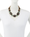 Two-Tone Crystal Statement Necklace