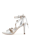 Arielle Strappy Stars Sandal, Silver