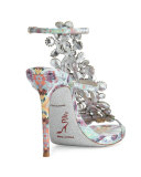 Crystal Pixel-Print 105mm Sandal, Multi