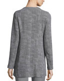 Crosshatch Tencel® Long Jacket, Smoke
