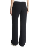 Side-Zip Twill Trousers