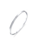 V Diamond Cuff Bracelet in 18K White Gold
