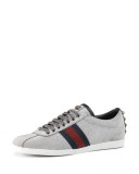 Bambi Glitter Web Low-Top Sneaker, Aegento