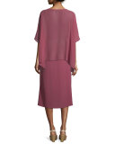 Short-Sleeve Sheer Silk Box Top