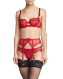 Love Fantasme Lace Demi Bra, Red