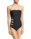 Classic Weave Bandeau One-Piece Swimsuit