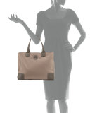 Ella Packable Nylon Tote Bag, French Gray