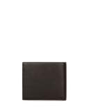Star-Print Leather Wallet, Black