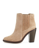 Cloee Suede Ankle Boot, Gesso