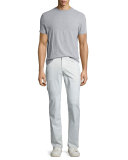 Straight-Leg Frost Denim Jeans, Light Gray
